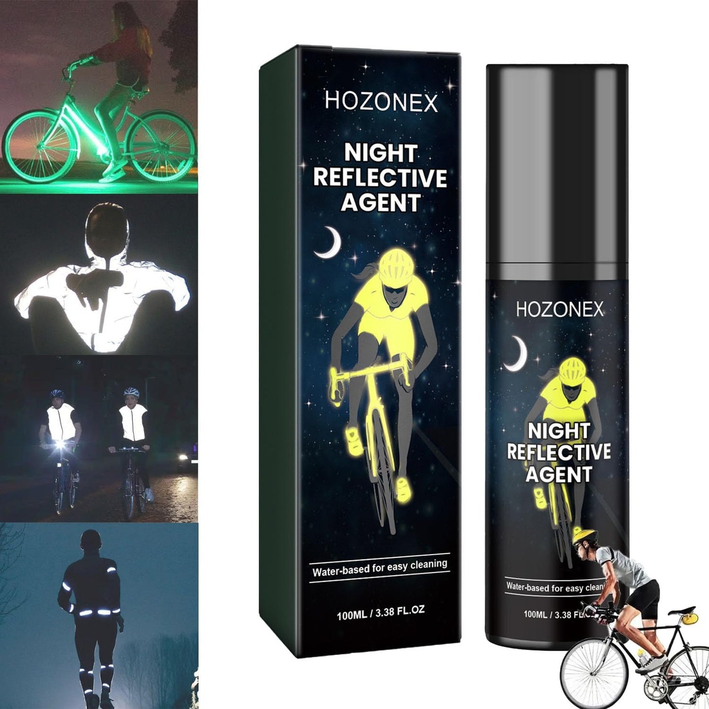 CZTICLE® glow in the dark clear spray paint reflective spray paint outdoor waterproof glow-in-the-dark acrylic paint for bicycle yellow