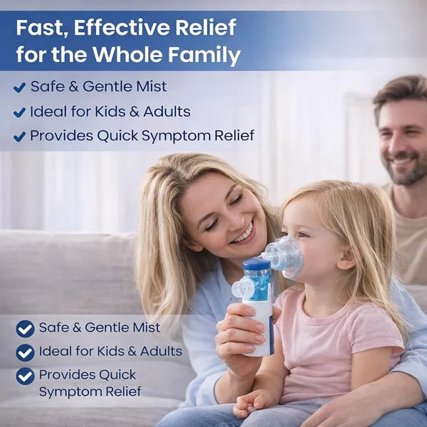 Portable Handheld Nebulizer Machine - Mini Portable Ultrasonic Quiet Nebulizer