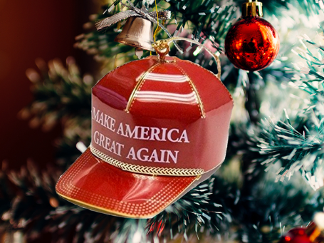 CILIFER® Make America Great Again Hat glass Ornament