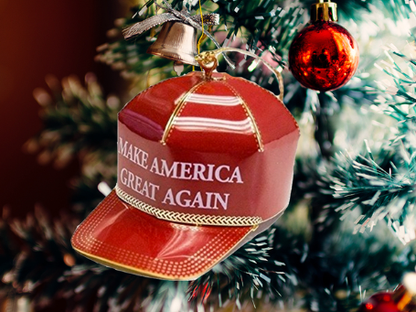 CILIFER® Make America Great Again Hat glass Ornament