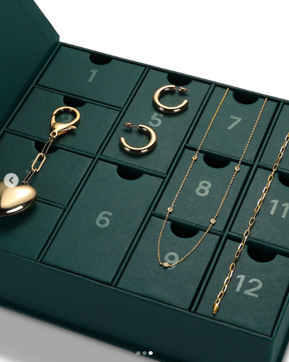 CILIFER® 14k gold plated jewelry Advent calendar.