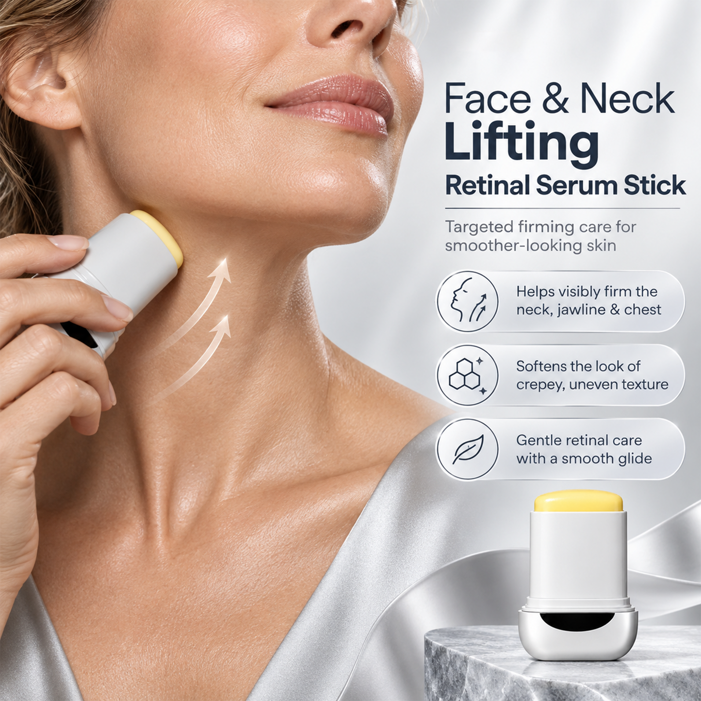 LUHAKA® Retinal Firming Serum Stick for Face & Neck – Targeted Care for Crepey-Looking Skin