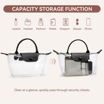 SFRCORD® PVC Bag Clear Stadium Approved Crossbody Handbags For Concerts Sports Events