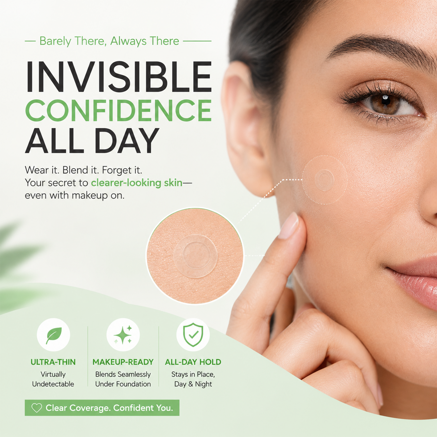 LUHAKA® Invisible Blemish Patch - Thin Hydrocolloid Acne Patches