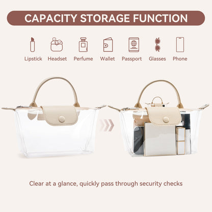 SFRCORD® PVC Bag Clear Stadium Approved Crossbody Handbags For Concerts Sports Events