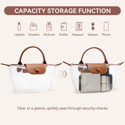 SFRCORD® PVC Bag Clear Stadium Approved Crossbody Handbags For Concerts Sports Events