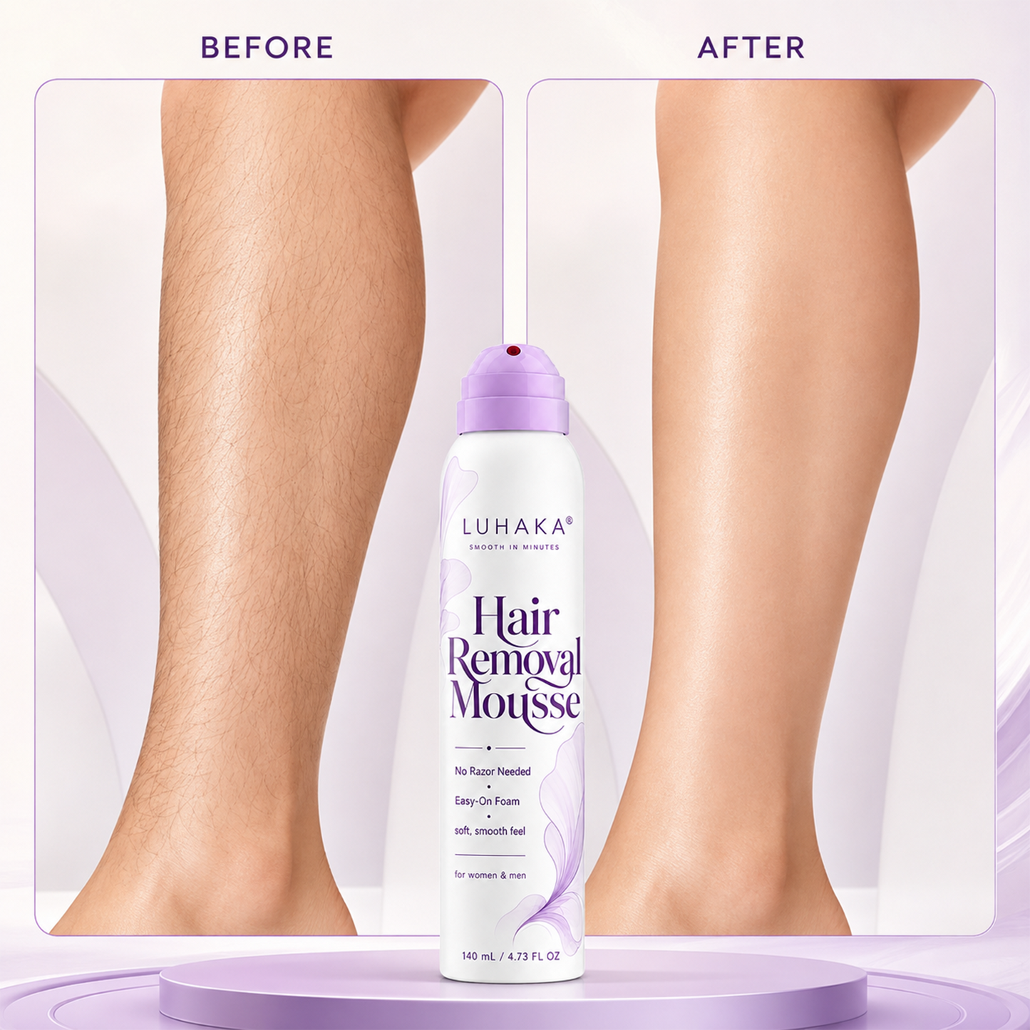 LUHAKA® Spray Hair Remover with Skin - Loving Ingredients, 5 oz