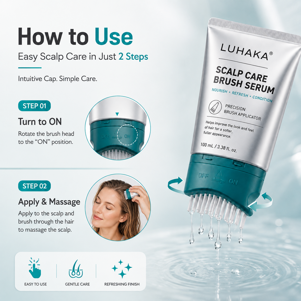 LUHAKA® Reedle Shot Brush Hair Serum