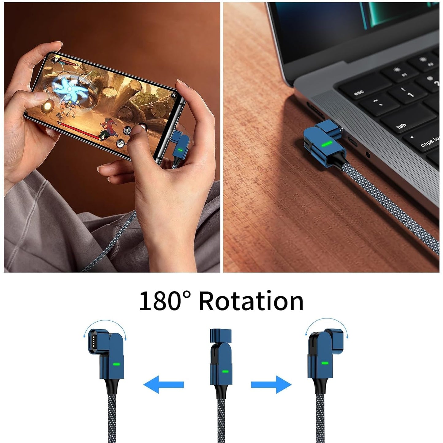 CILIFER® ⚡ Super Fast Charging 2-in-1 Magnetic Cable – 180° Rotation for Ultimate Convenience 📱