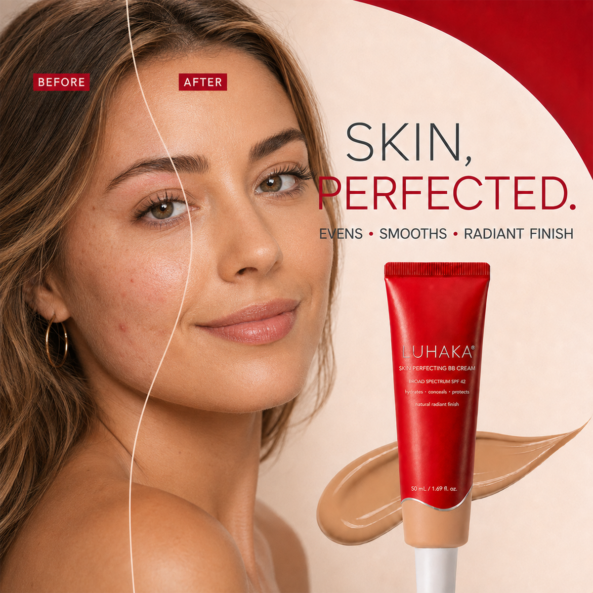 LUHAKA® Perfect Cover BB Cream | SPF 42 PA+++（1.69 oz）