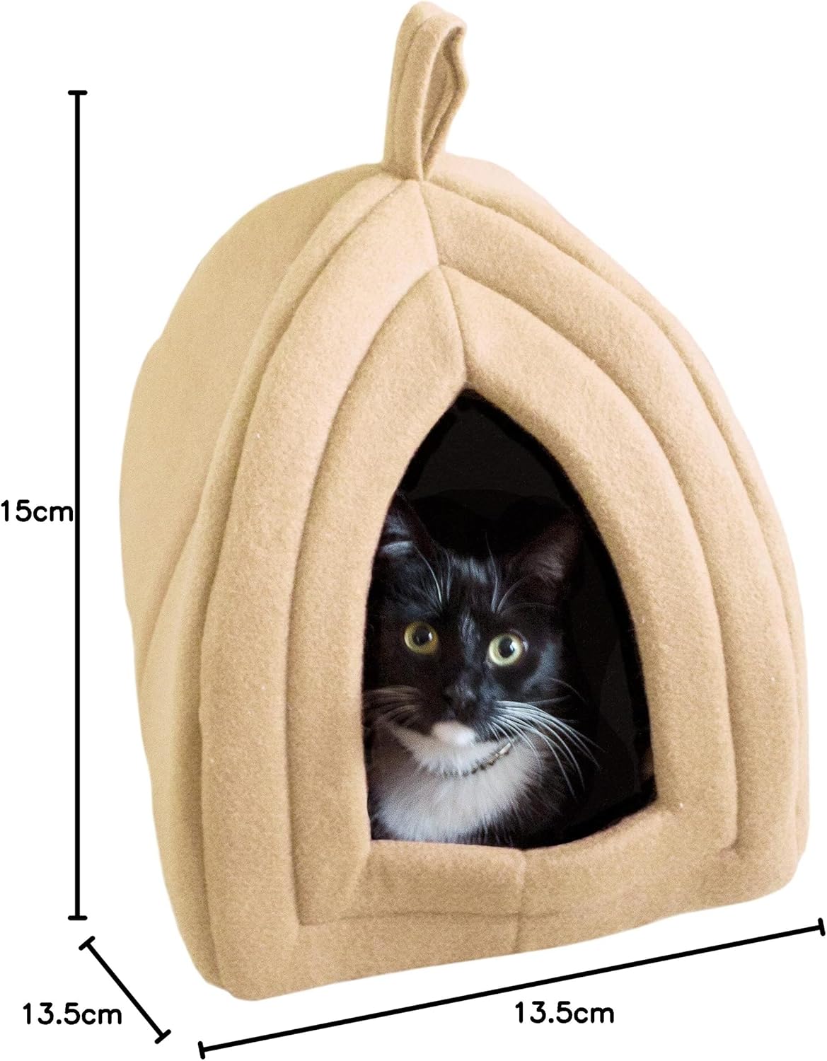CILIFER® Cat Pet Bed. Igloo- Soft Indoor Enclosed Covered Tent/House for Cats. Kittens. and Small Pets with Removable Cushion Pad.