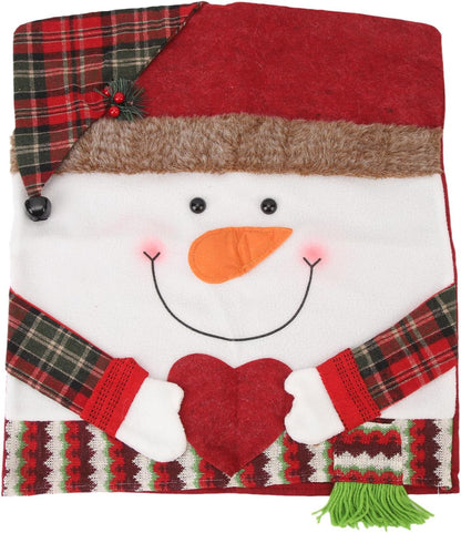 CZTICLE® Dining Chair Back Covers. Non-Slip Christmas Dining Chair Slipcovers. Chair Back Covers. Dining Room Chair Decor (Santa)
