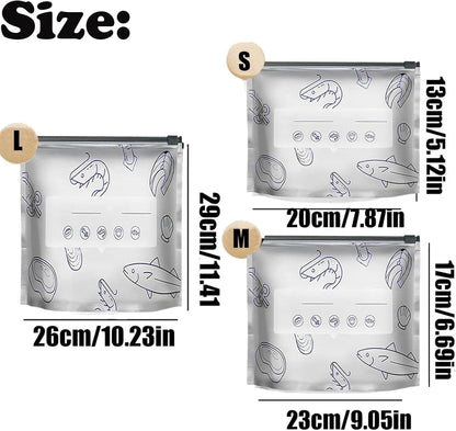 Cilifer®WReusable Aluminum Foil Freshness Seal Bags – Your Kitchen's New Best Friend!