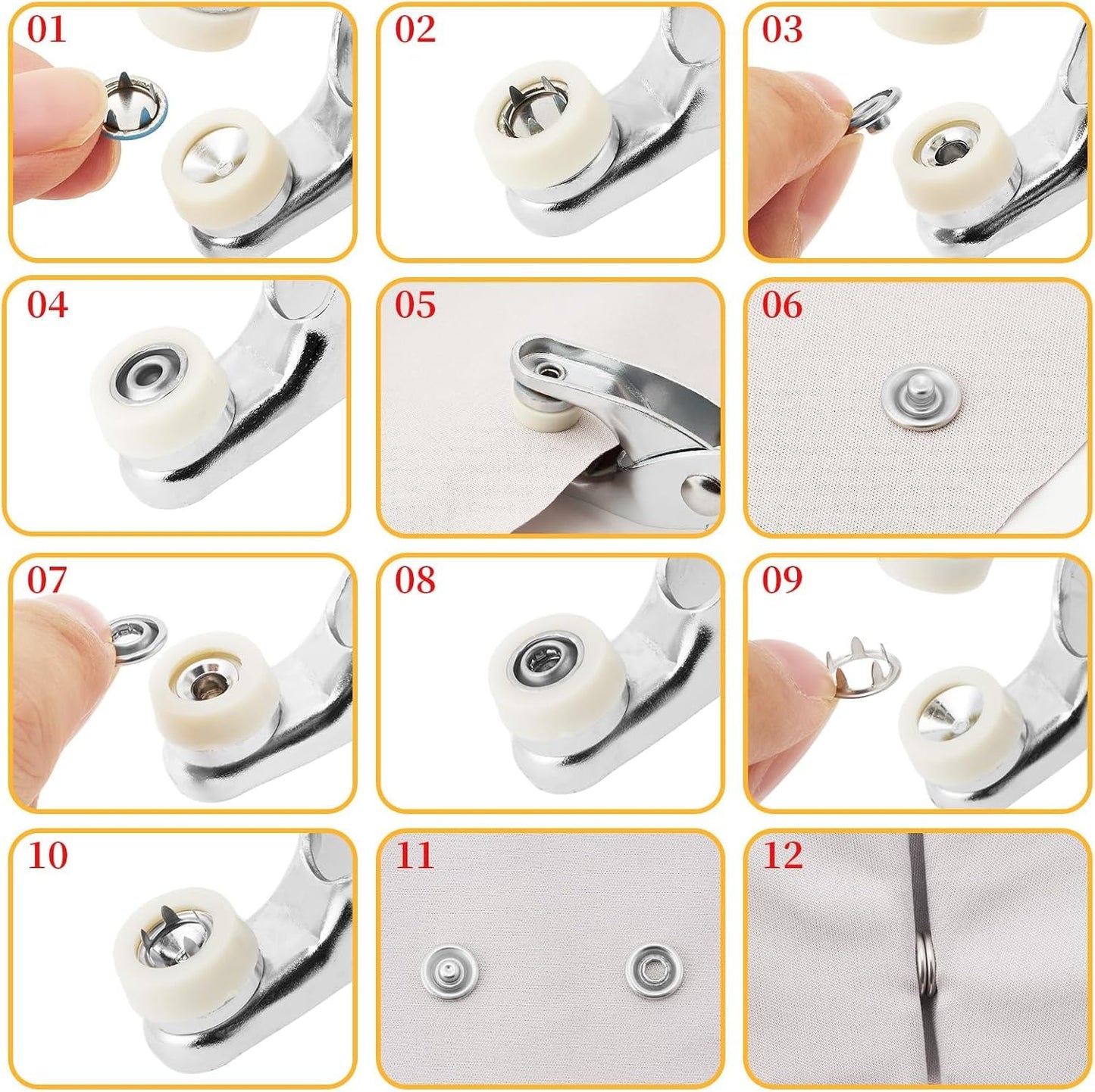Snap Button & Pliers Fastener Tool Set