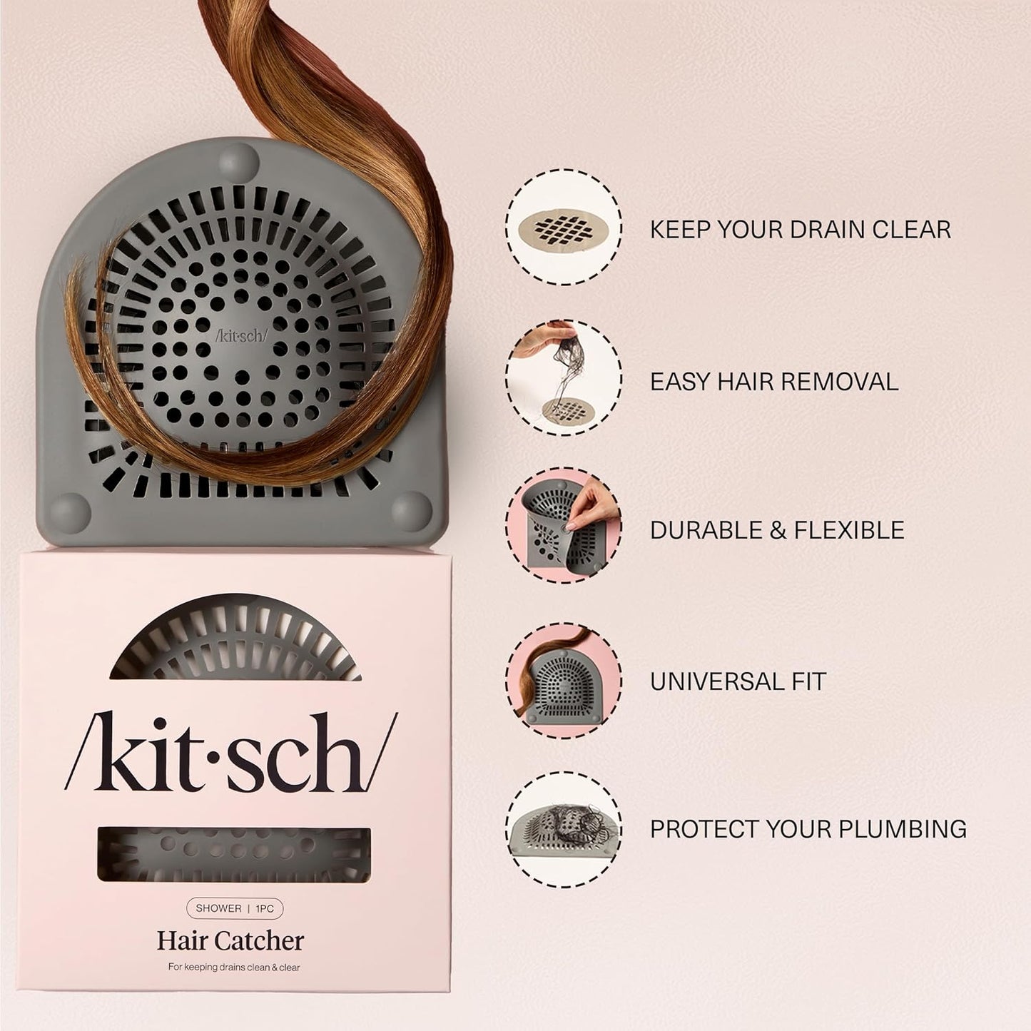 Silicone Shower Drain Hair Catcher