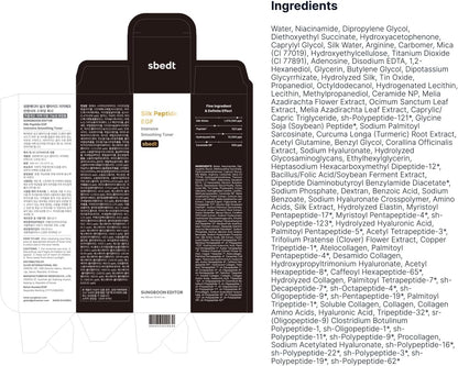 SUNGBOON EDITOR Silk Peptide EGF Facial Toner with Copper Peptides for Sensitive Skin. Moisture & Smoothing Care for fine Lines. Firm-Looking Radiance. Korean Skincare 10.14 fl oz