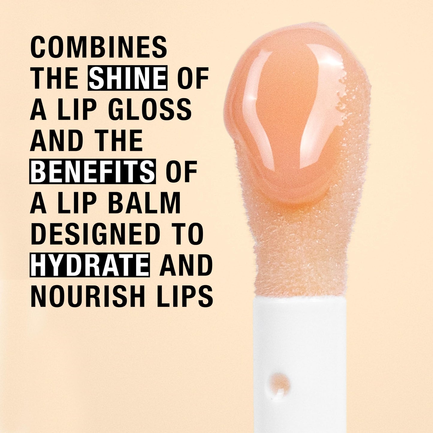 LUHAKA® Lip Oil with Hyaluronic Acid, glossy lip oil designed to hydrate & nourish lips while bringing out their natural color, Light Pink.（2 pieces）