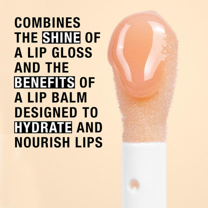 LUHAKA® Lip Oil with Hyaluronic Acid, glossy lip oil designed to hydrate & nourish lips while bringing out their natural color, Light Pink.（2 pieces）