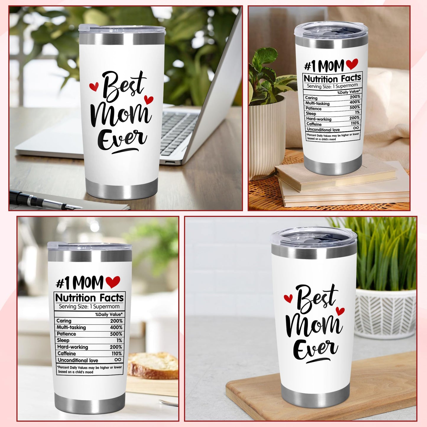 CILIFER® Mothers Day Gifts For Mom From Daughter Son - 20 Oz Stainless Steel Insulated Coffee Tumbler With Lid - Mom Birthday Gifts For Women Mama Stepmom Mother-In-Law Grandma