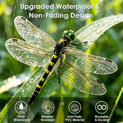 12-Pack Outdoor Dragonfly Clips – Chemical-Free Visual Bug Deterrent for Garden, Patio & Camping
