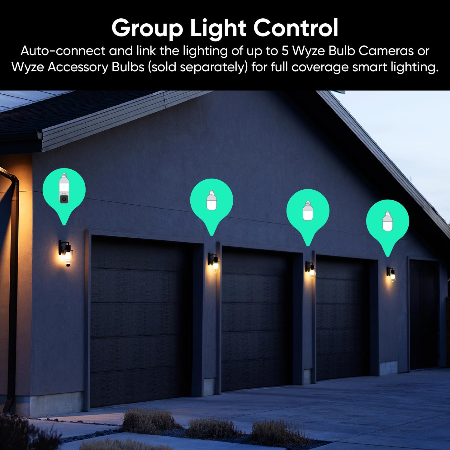 CILIFER® Security Camera, 2K HD Outdoor Light Bulb Camera, Color Night Vision, Dimmable LED Bulb, Motion Detection, Siren Alarm, Works w/Alexa/Google Assistant.