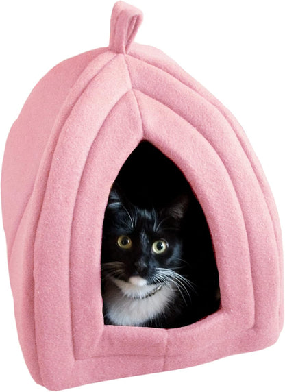 CILIFER® Cat Pet Bed. Igloo- Soft Indoor Enclosed Covered Tent/House for Cats. Kittens. and Small Pets with Removable Cushion Pad.