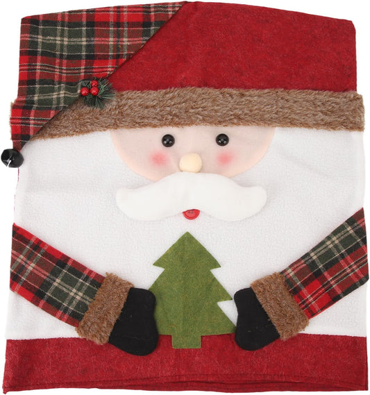 CZTICLE® Dining Chair Back Covers. Non-Slip Christmas Dining Chair Slipcovers. Chair Back Covers. Dining Room Chair Decor (Santa)