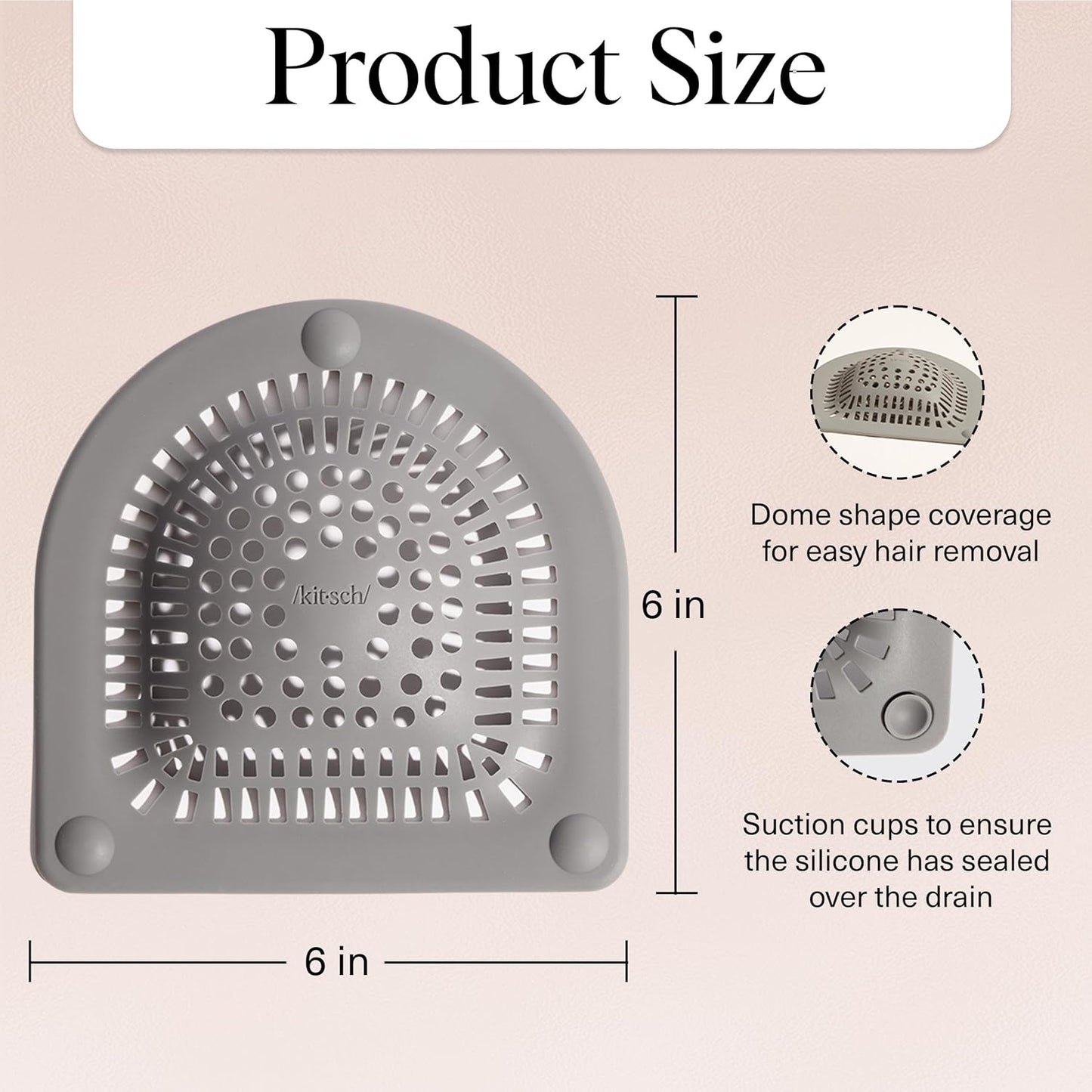 Silicone Shower Drain Hair Catcher