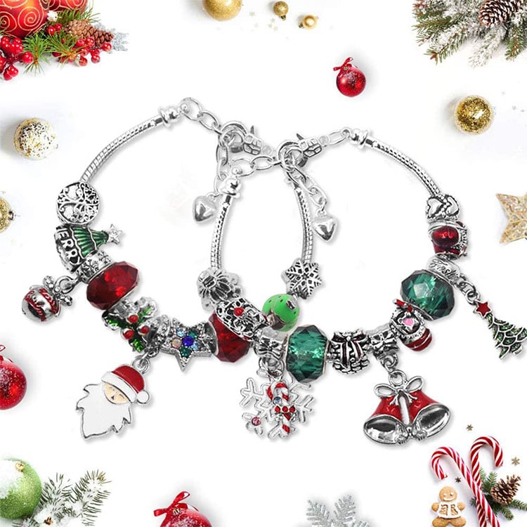 Oneswear® 🔥24 Pcs DIY Christmas Advent Calendar Bracelets Set D01