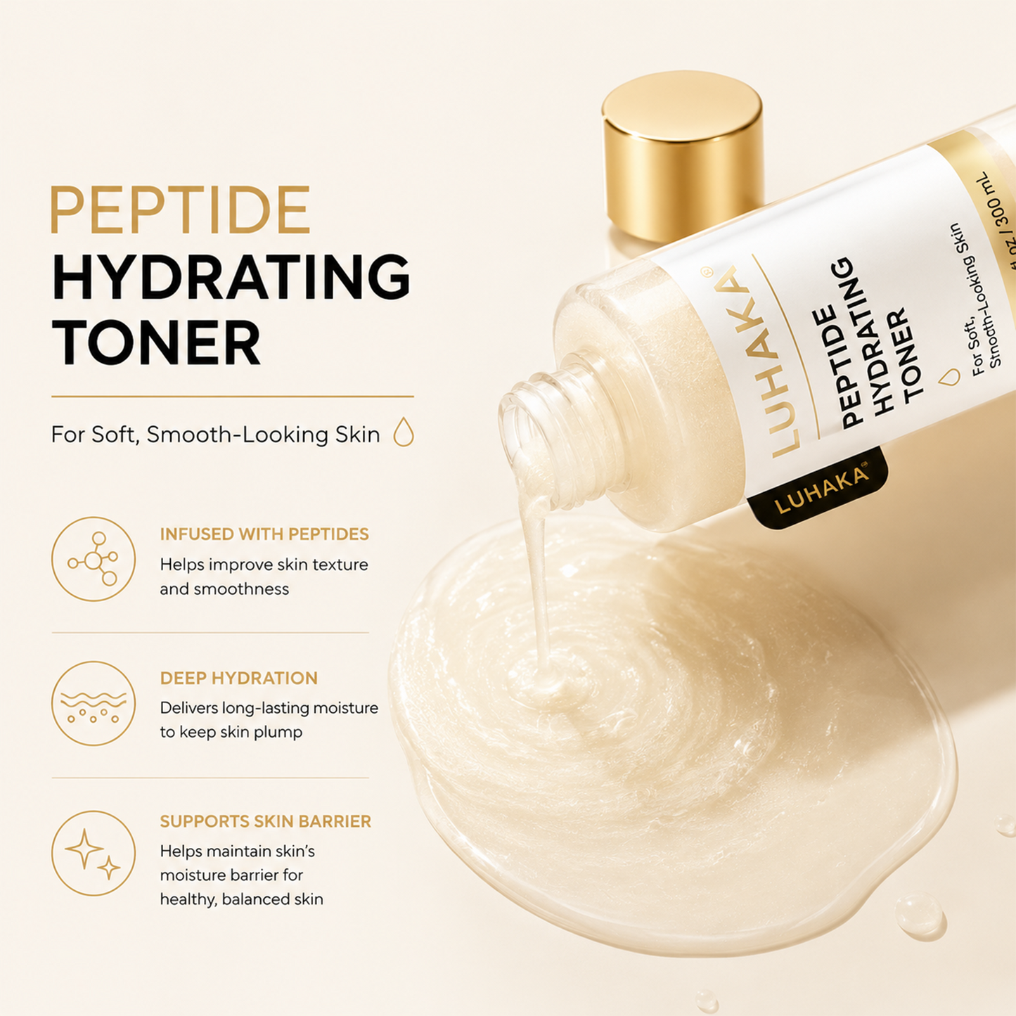 Peptide EGF Facial Toner with Copper Peptides for Sensitive Skin. 10.14 fl oz