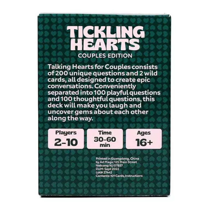 CILIFER® Talking Hearts Couples Card Game