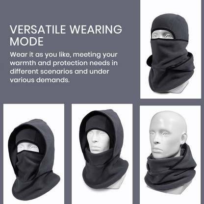 SFRCORD® Winter warm hat and scarf integrated cycling face mask, sports ski head cover, neck guard, windproof and cold-proof.