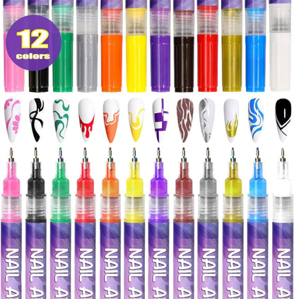 CILIFER® 🎁Last Day Sale 49% OFF🔥-🎨12 Colours Nail Art Pens Set