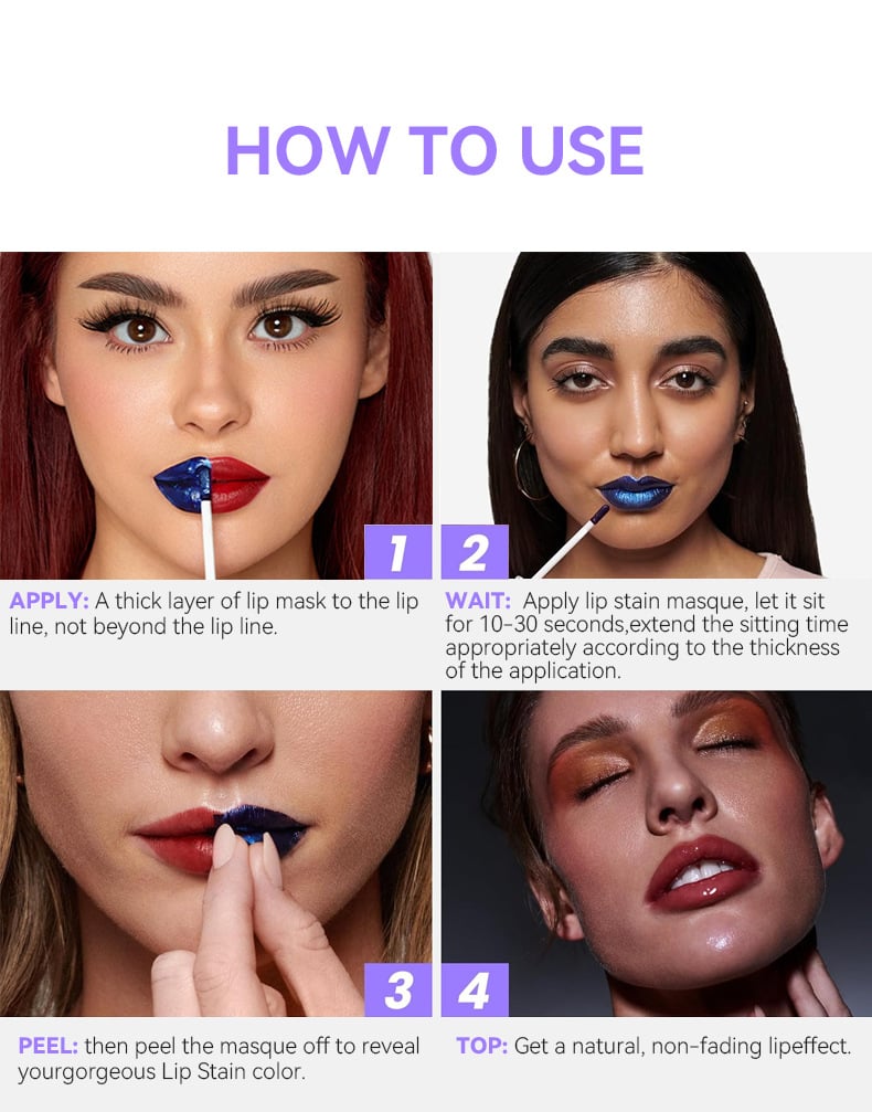 LUHAKA®Smudge-proof Tear-On Lip Gloss for a Splash! Lip Stain Masque