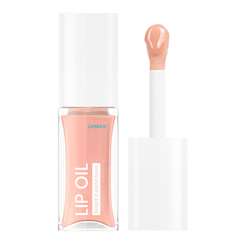 LUHAKA® Lip Oil with Hyaluronic Acid, glossy lip oil designed to hydrate & nourish lips while bringing out their natural color, Light Pink.（2 pieces）