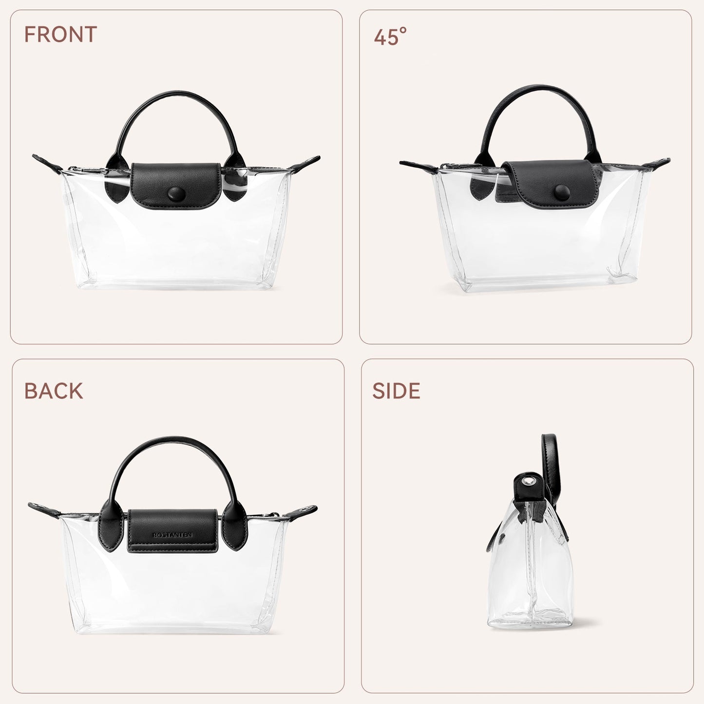 SFRCORD® PVC Bag Clear Stadium Approved Crossbody Handbags For Concerts Sports Events
