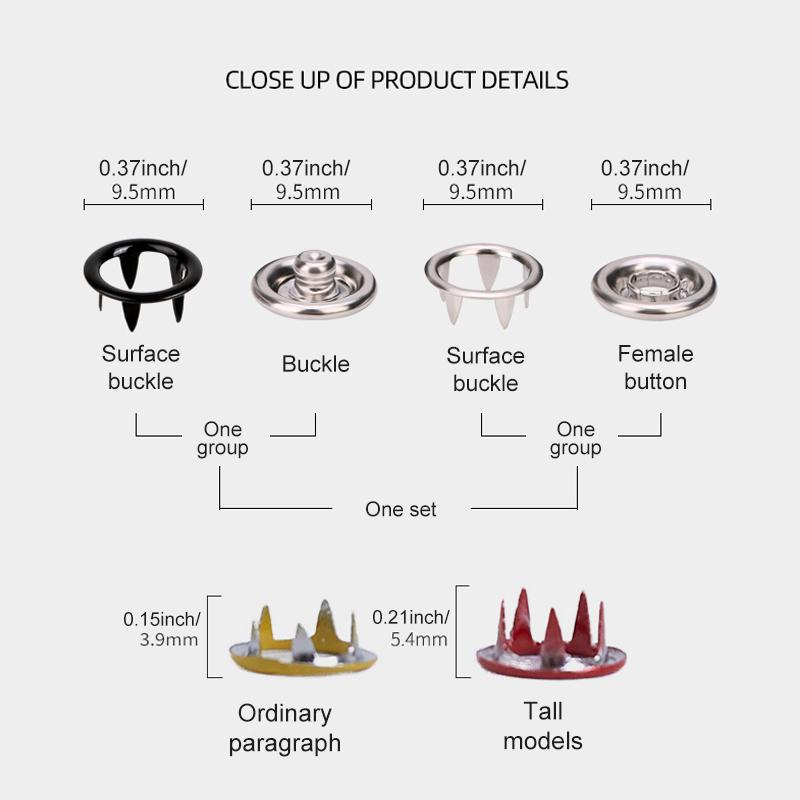 CILIFER® Metal Snaps Buttons Kit
