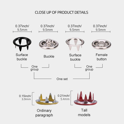 CILIFER® Metal Snaps Buttons Kit