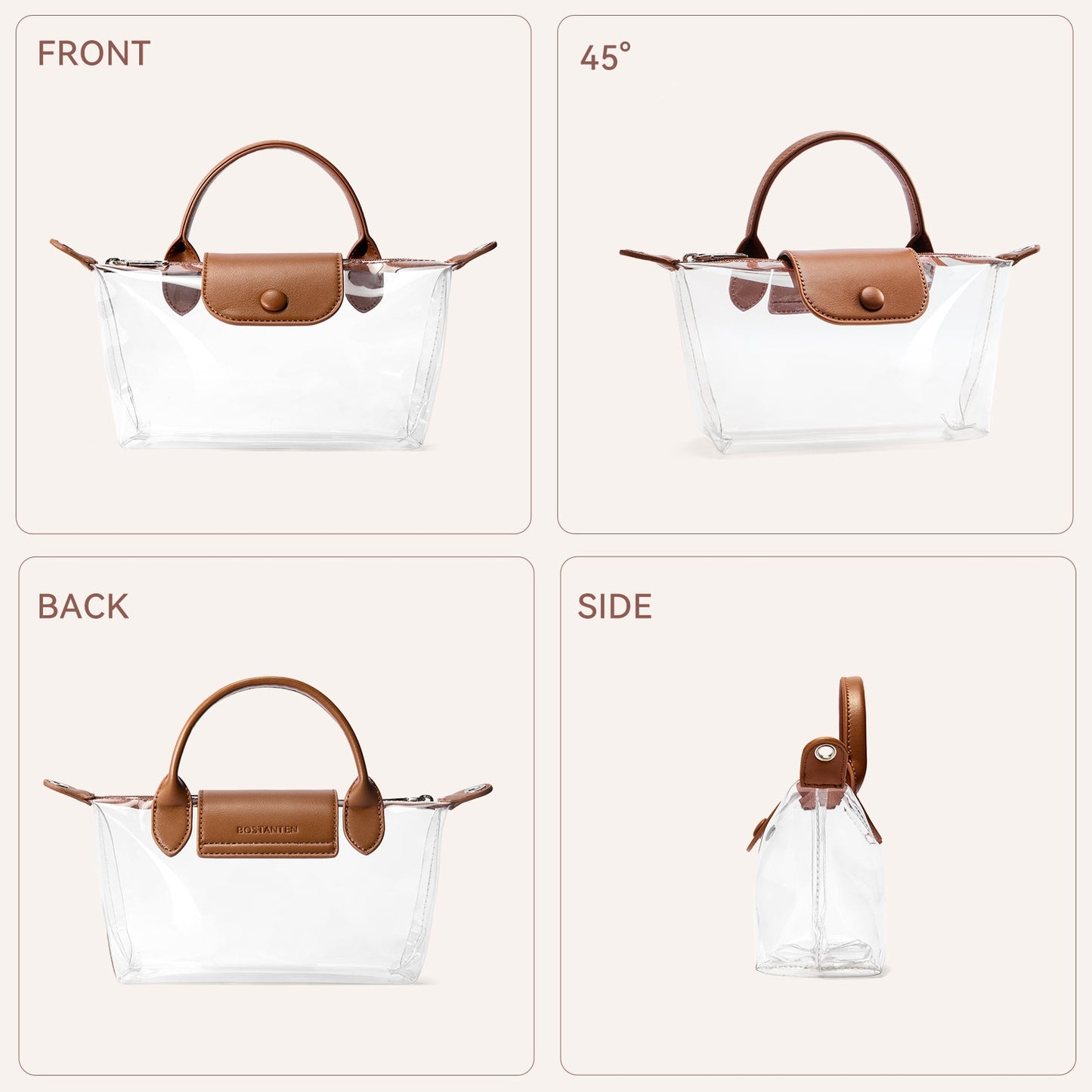 SFRCORD® PVC Bag Clear Stadium Approved Crossbody Handbags For Concerts Sports Events