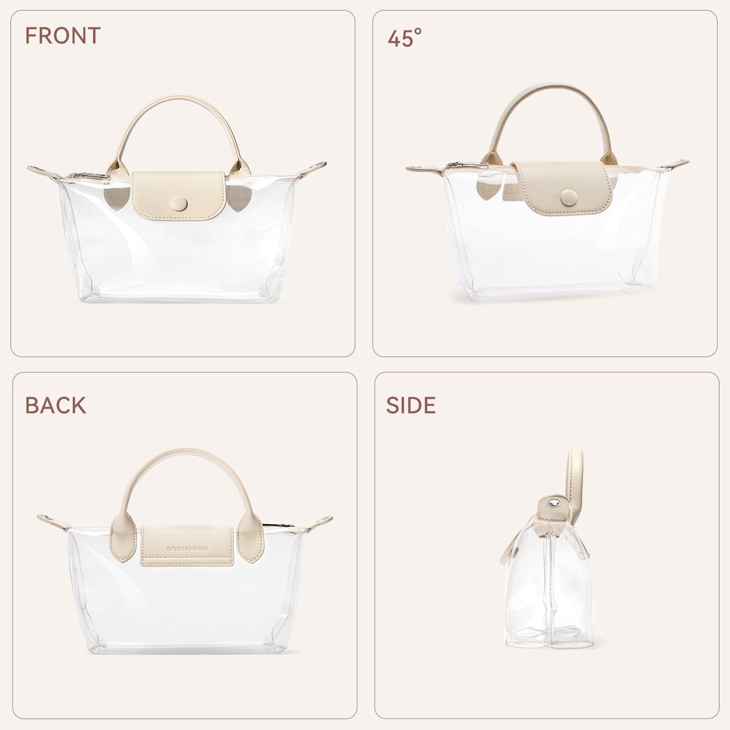 SFRCORD® PVC Bag Clear Stadium Approved Crossbody Handbags For Concerts Sports Events