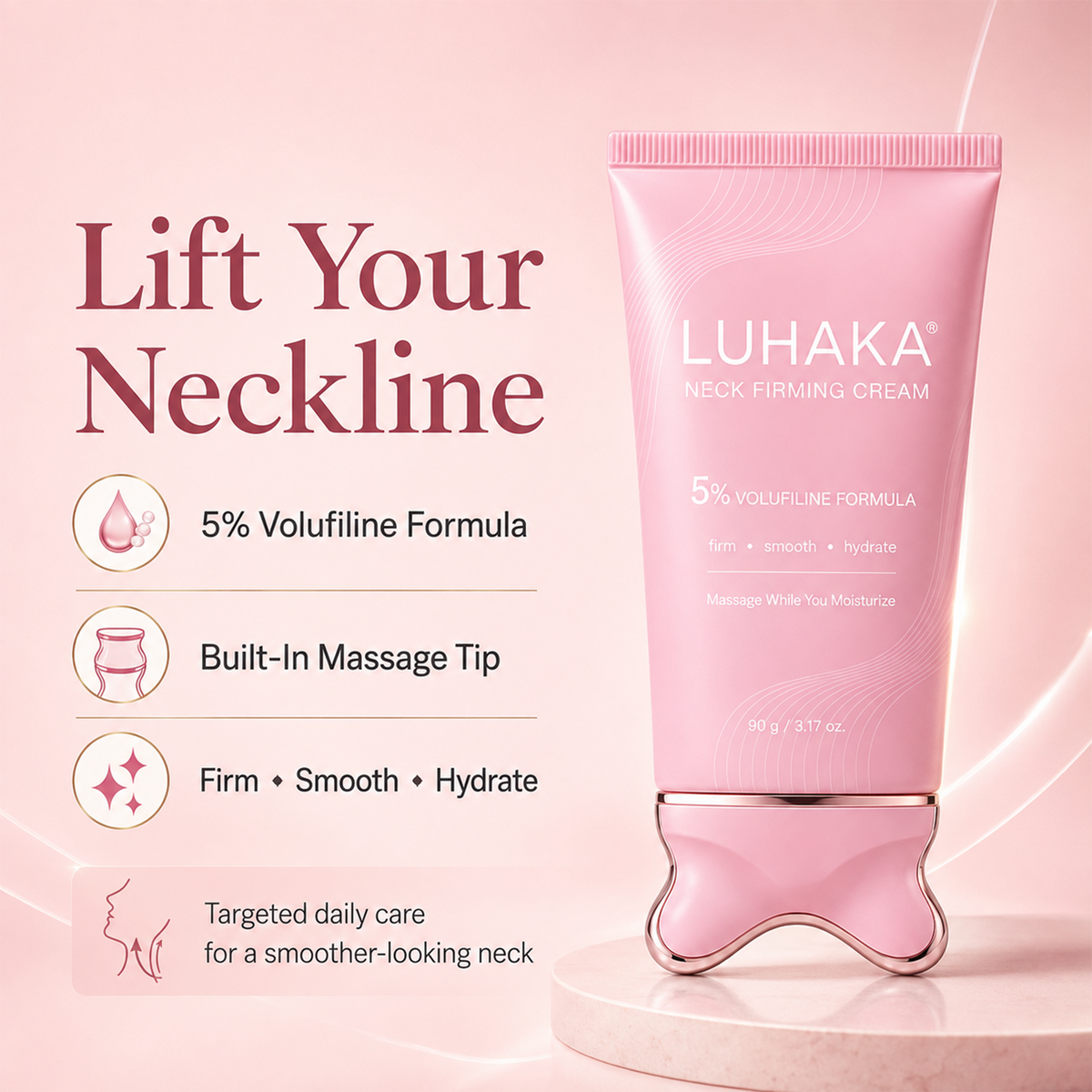LUHAKA® Collagen Neck Firming & Smoothing Cream, 3.17 oz