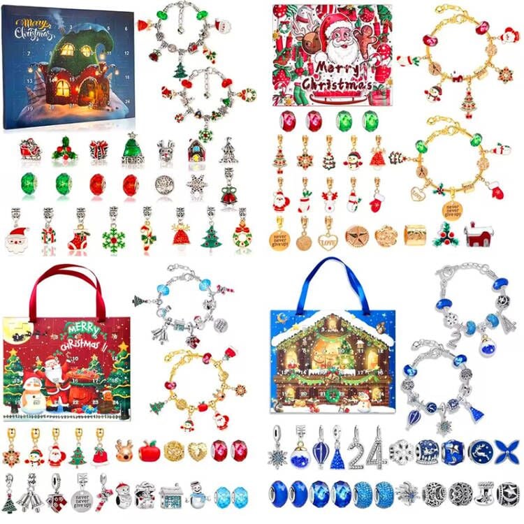 Oneswear® 🔥24 Pcs DIY Christmas Advent Calendar Bracelets Set D01