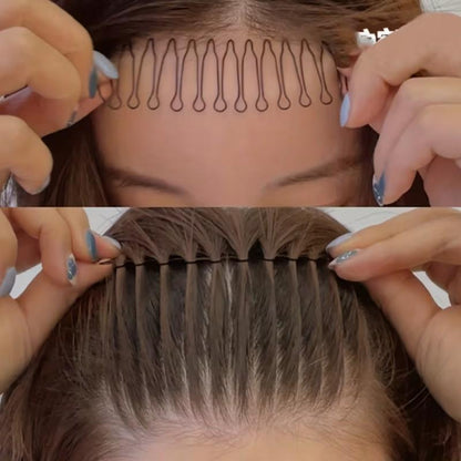 6 Pcs Metal Hair Wavy Comb, Safe Elastic Multifunction Anti Slip Fashionable Hair Clip Comb Waterproof for Washing