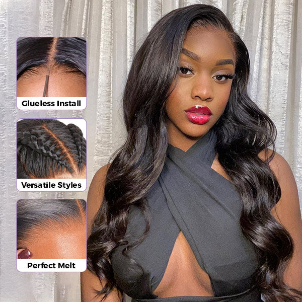 SFRCORD® Glueless Wigs Pre-plucked Pre Cut 9x6 HD Lace Bleached Tiny Knots Beginner Friendly