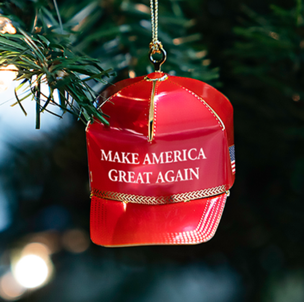 CILIFER® Make America Great Again Hat glass Ornament