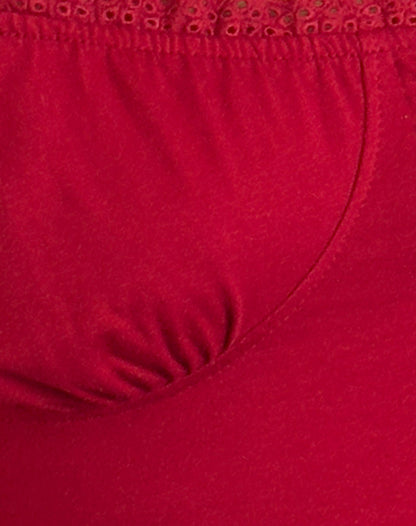 SFRCORD® Lace Trim Corset Top in Adrenaline Red