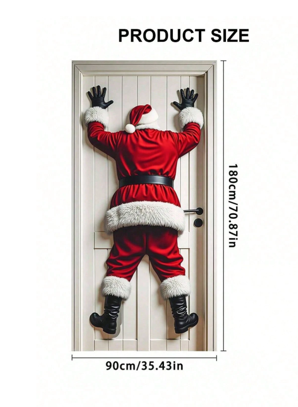 CILIFER® 1 Piece Santa Claus holiday atmosphere background cloth.Suitable for Christmas decoration.