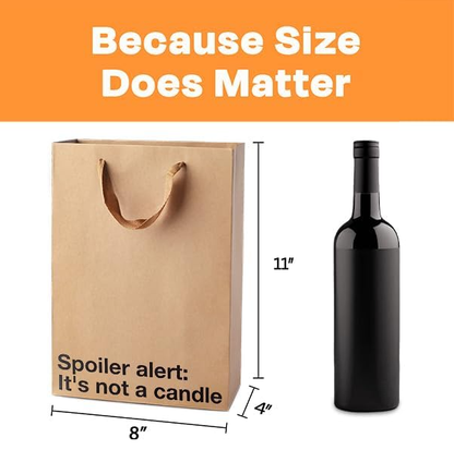 CILIFER® MilkToast Brands Funny Gift Bags. 11 x 8 x 4 Size. Just Smile And Say You Love It. Pack of 2 Brown Kraft Paper Bags with Sarcastic Phrases. Funny Gift Bags for Christmas and White Elephant Gifts