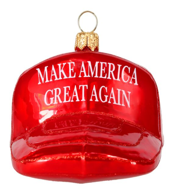 CILIFER® Make America Great Again Hat glass Ornament