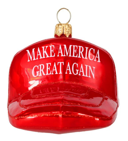 CILIFER® Make America Great Again Hat glass Ornament